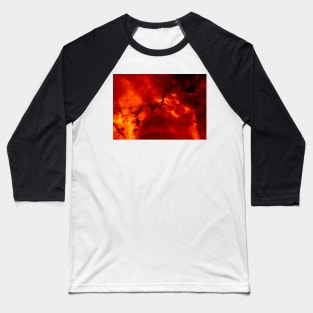 Red and Orange Solar Flares Baseball T-Shirt